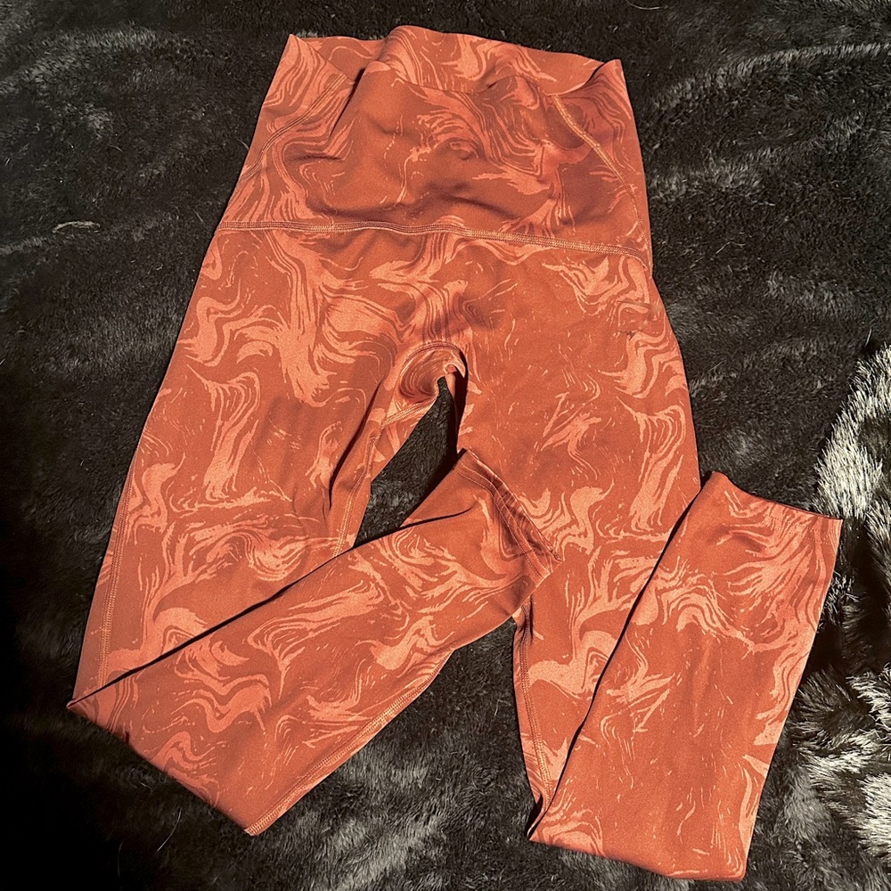 GYMSHARK Power High Rise Leggings Cherry Brown S